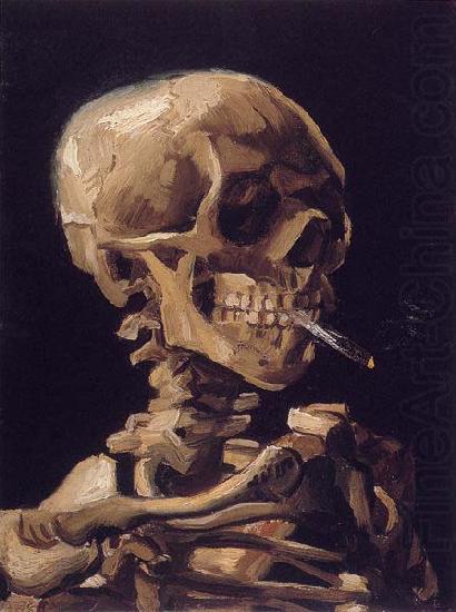 Skull of a Skeleton with Burning Cigarette, Vincent Van Gogh